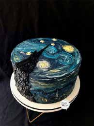 Bolo artístico produzido pela Manda Cake